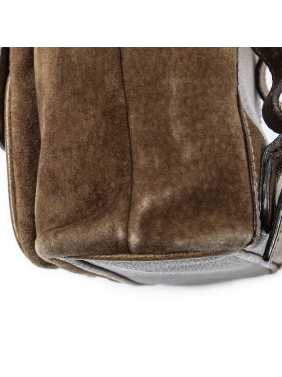 Gucci Mini Bamboo Backpack Brown Suede Leather